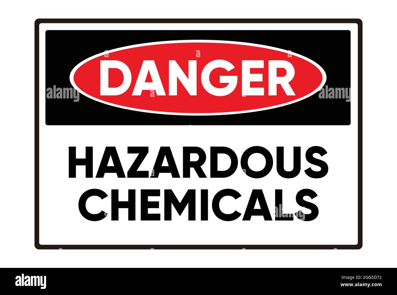 Danger hazardous chemical. Safety sign Vector Illustration. OSHA and