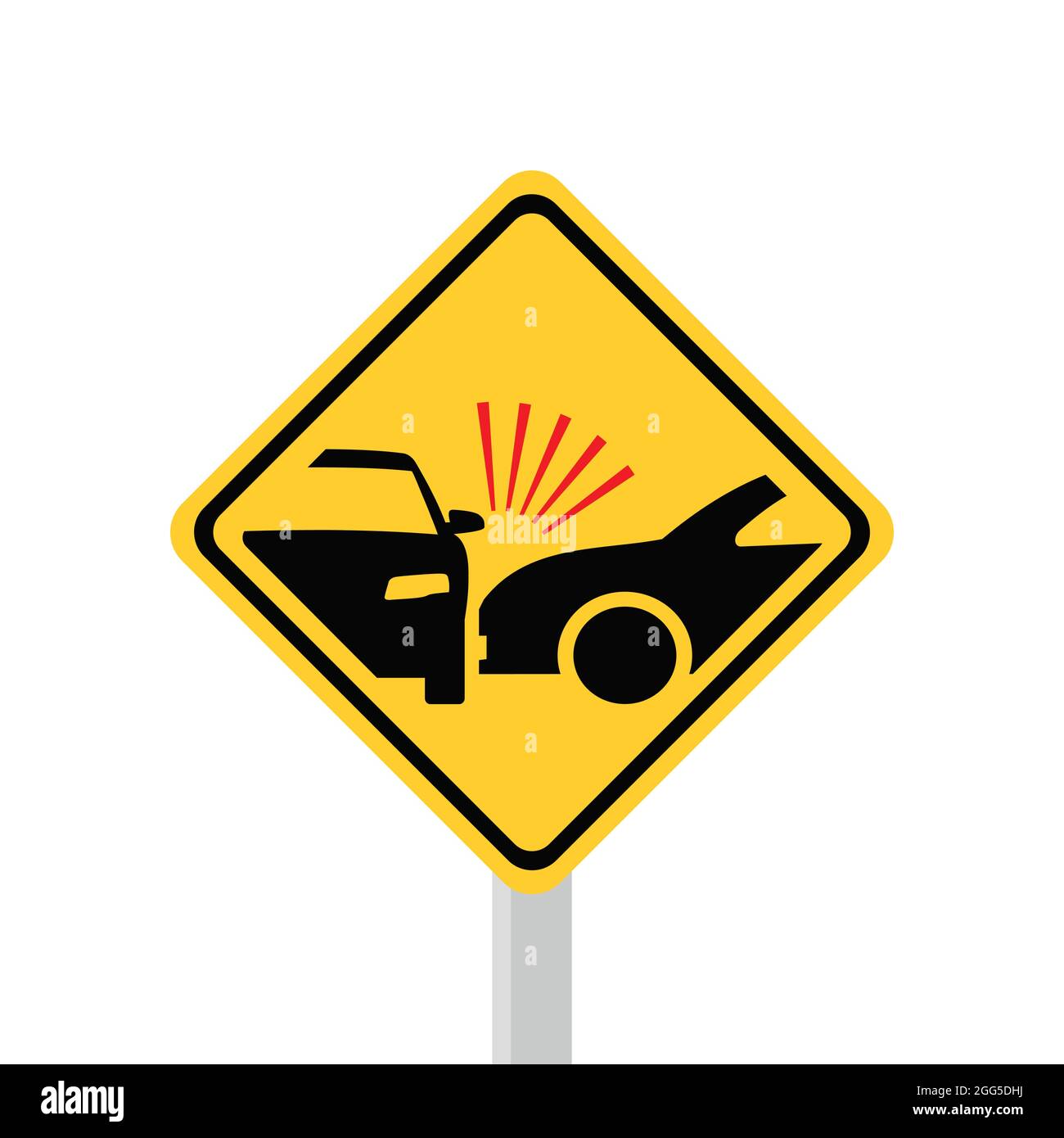 Beware of foggy weather. Traffic safety signs are foggy. Safety sign traffic yellow color Stock Vector