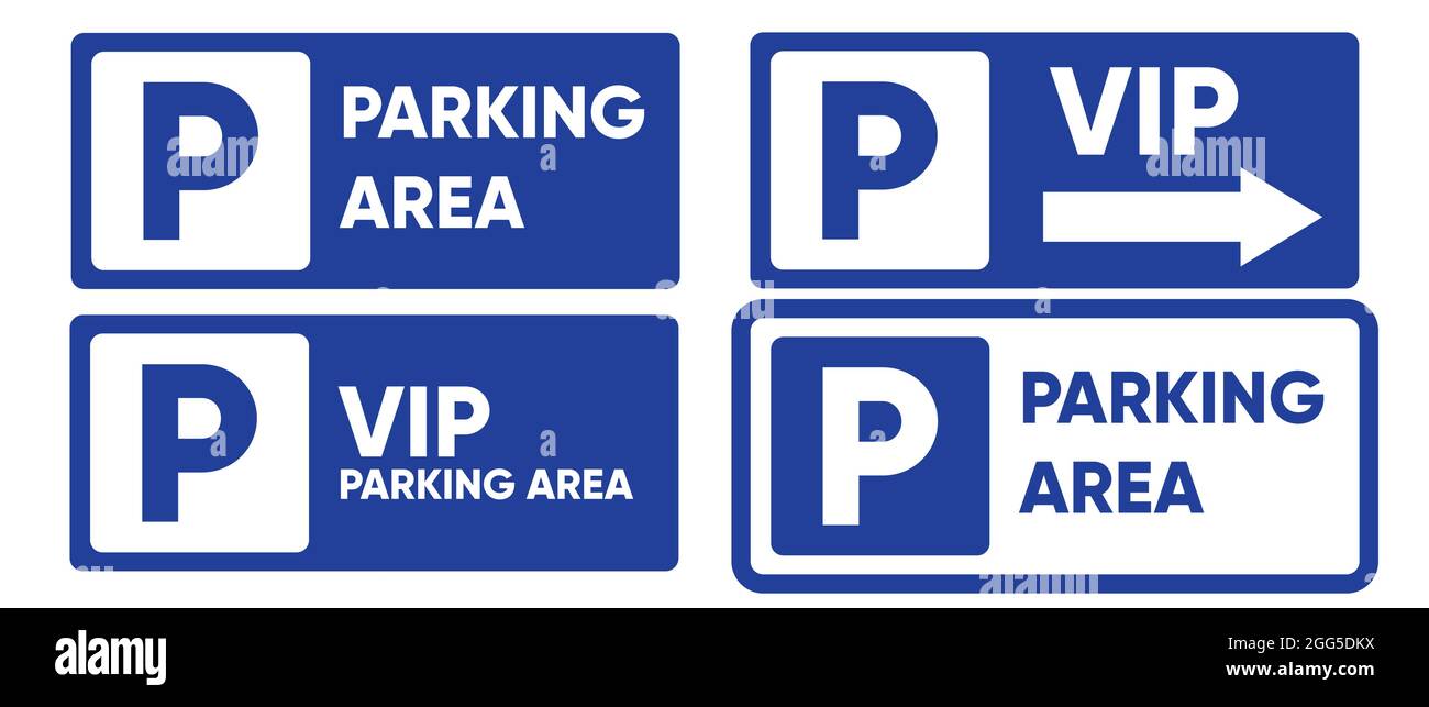safety sign parking area, parking vip. Safety sign Vector Illustration