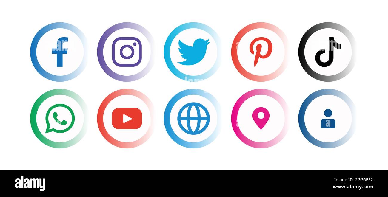 Social media icon gradient Stock Vector Image & Art - Alamy