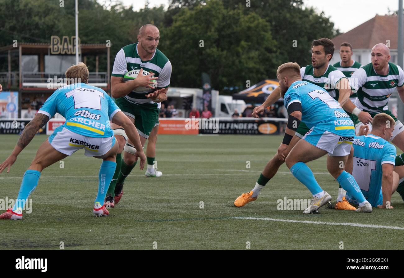 Bobby De Wee of Ealing Trailfinders during the 2021/22 Pre Season Friendly match between Ealing Trailfinders and Gloucester Rugby at Castle Bar, West Ealing, England on 28 August 2021. Photo by Alan Stanford/PRiME Media Images Credit: PRiME Media Images/Alamy Live News Stock Photo