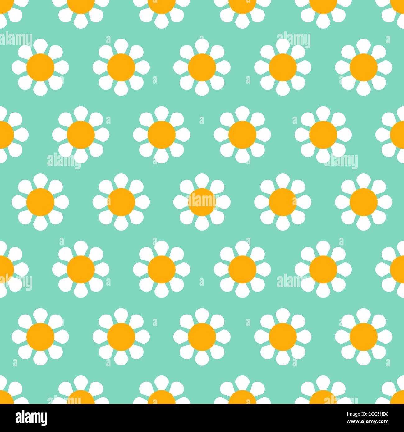 Seamless chamomile pattern on green background. daisy home decor ...