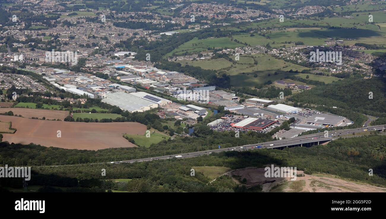 aerial view of Armytage Road industrial estate Stock Photo