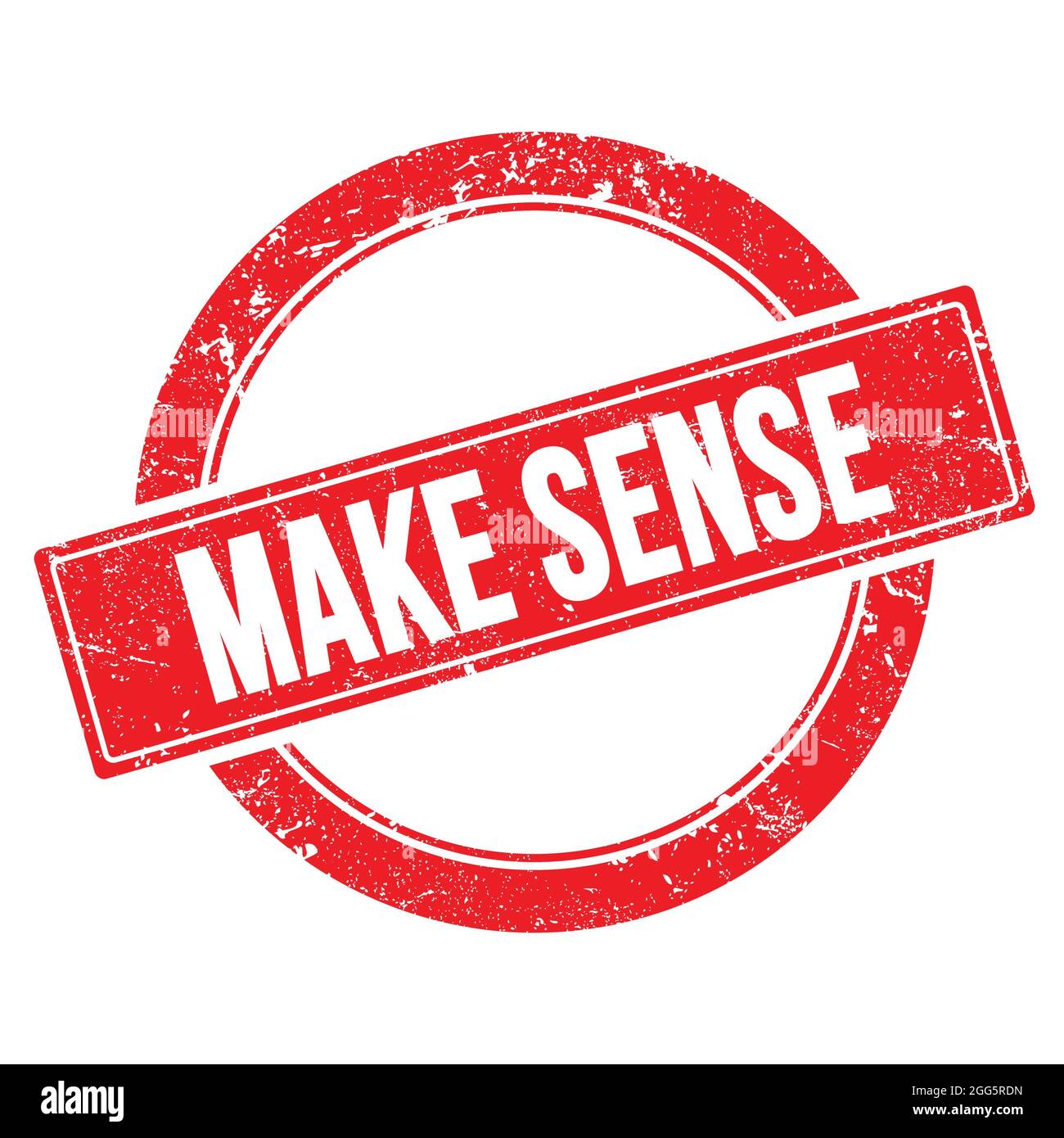 Makes Sense Text MAKE SENSE text on red grungy round vintage stamp Stock Photo - Alamy
