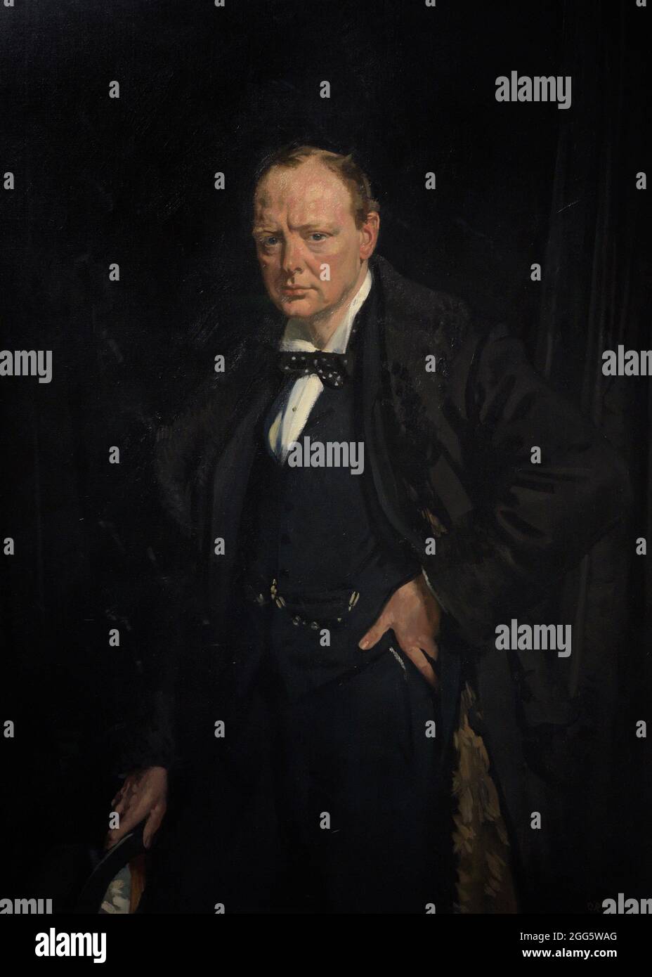 Winston Churchill (1874-1965). British politician. Prime Minister of the United Kingdom (1940–1945, 1951–1955). Portrait by William Orpen (1878-1931). Oil on canvas (148 x 102,5 cm), 1916. National Portrait Gallery. London, England, United Kingdom. Stock Photo