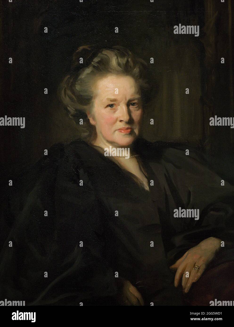 Elizabeth Garrett Anderson (1836-1917). She was the first English woman doctor in 1865. Portrait by John Singer Sargent (1856-1925). Oil on canvas (83,8 x 66 cm), 1900. National Portrait Gallery. London, England. United Kingdom. Stock Photo