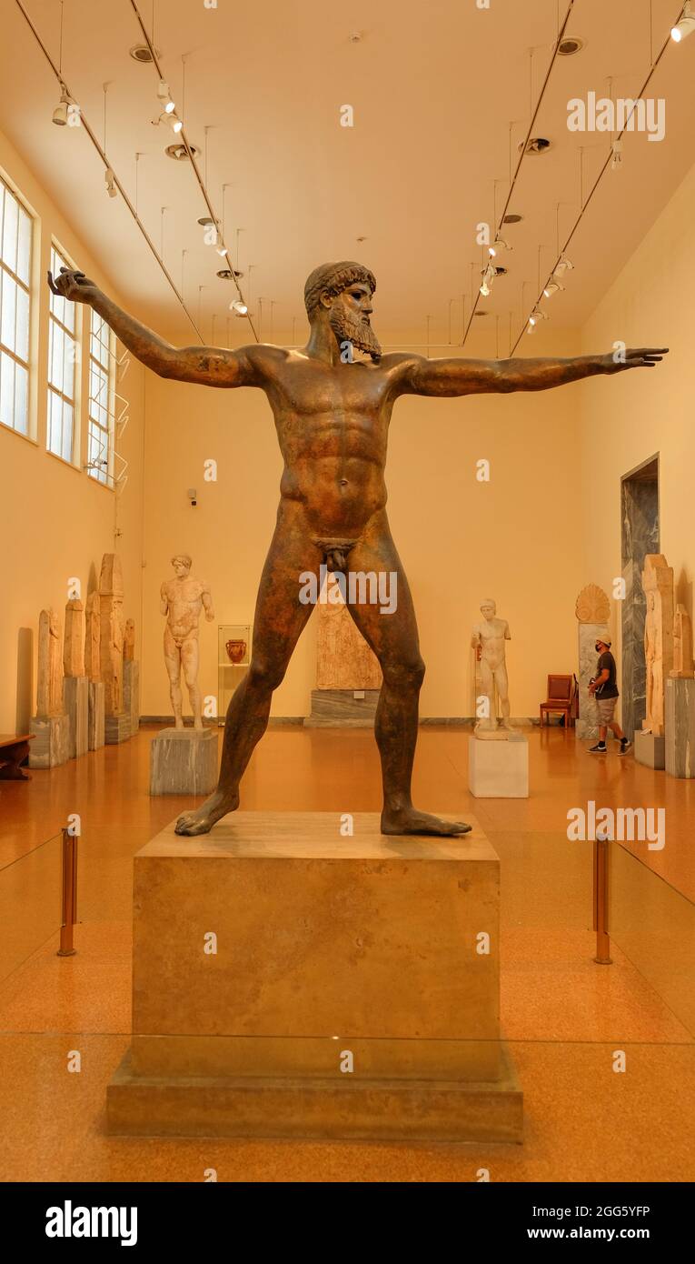 Bronze statue of Zeus or Poseidon at the National Archaeological Museum