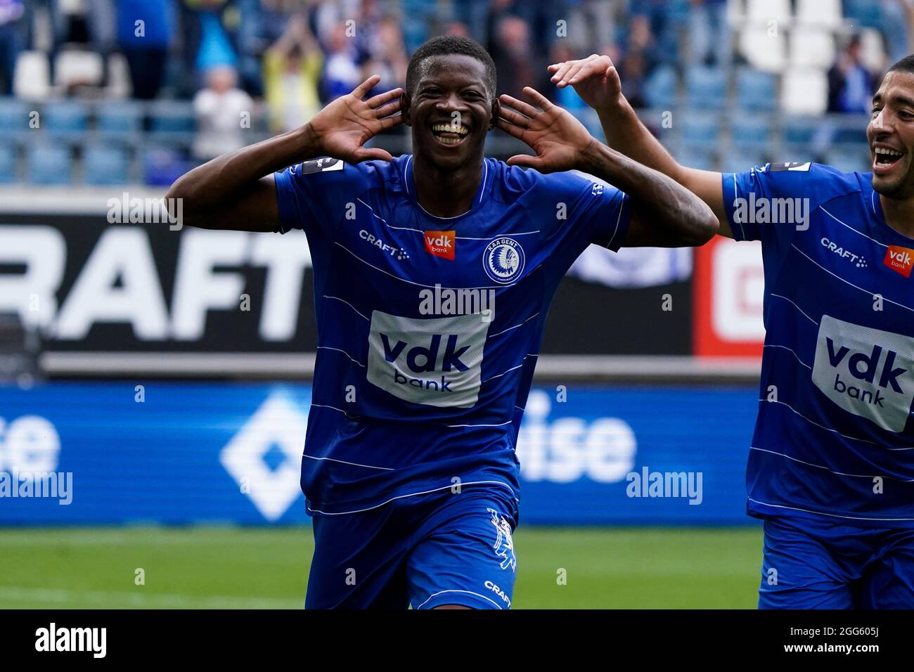 Gent Belgium August 29 Nurio Fortuna Of Kaa Gent Celebrate Third Kaa Gent Goal Of The Afternoon During The Jupiler Pro League Match Between Kaa Gent And Club Brugge At Ghelamco Gent Belgium August 29 Nurio Fortuna Of Kaa Gent Celebrate Third Kaa Gent Goal Of The Afternoon During The Jupiler Pro League Match Between Kaa Gent And Club Brugge At Ghelamco