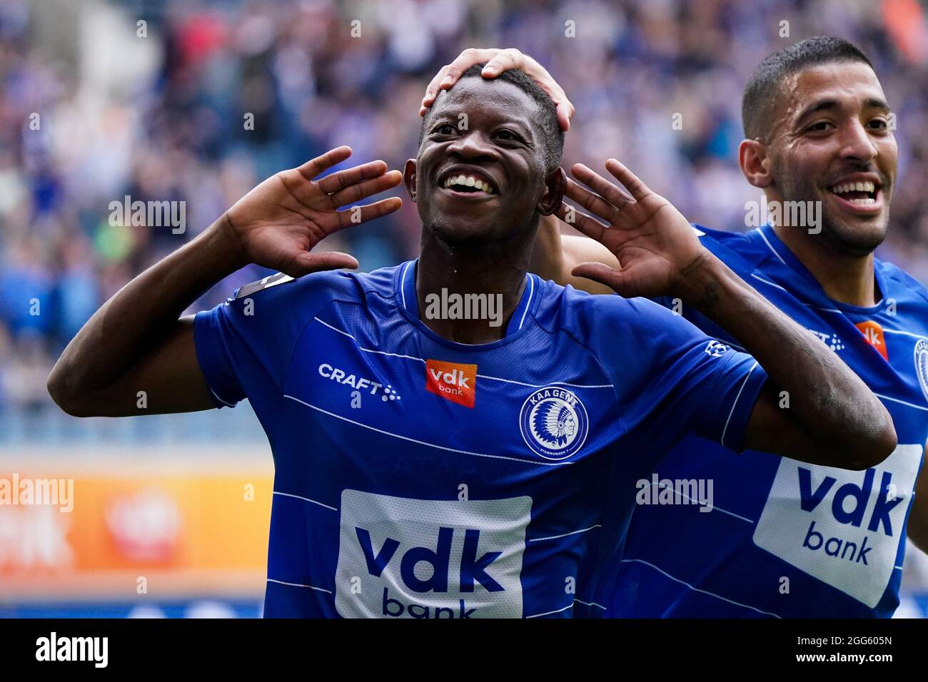 Gent Belgium August 29 Nurio Fortuna Of Kaa Gent Celebrate Third Kaa Gent Goal Of The Afternoon During The Jupiler Pro League Match Between Kaa Gent And Club Brugge At Ghelamco Gent Belgium August 29 Nurio Fortuna Of Kaa Gent Celebrate Third Kaa Gent Goal Of The Afternoon During The Jupiler Pro League Match Between Kaa Gent And Club Brugge At Ghelamco
