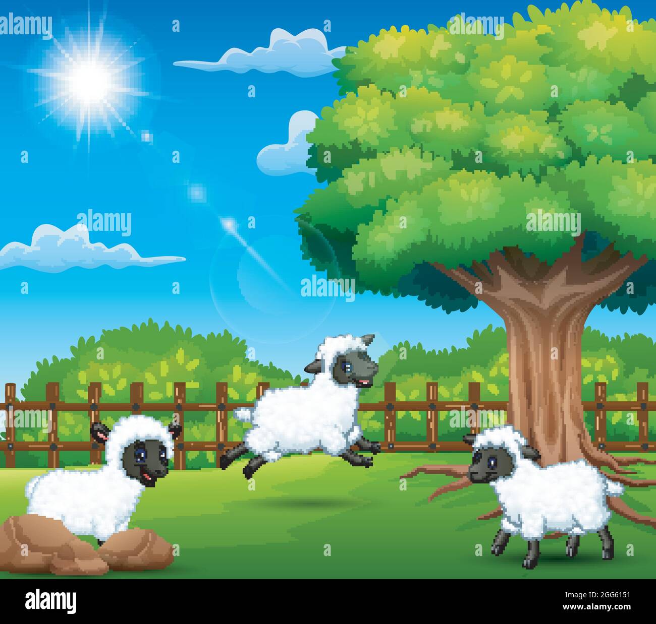 sheep farm clipart