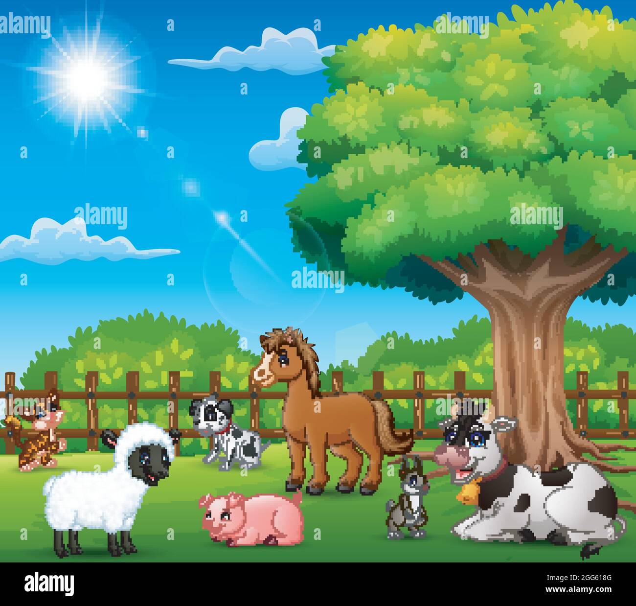 Horses And Sheep Stock Vector Images Alamy