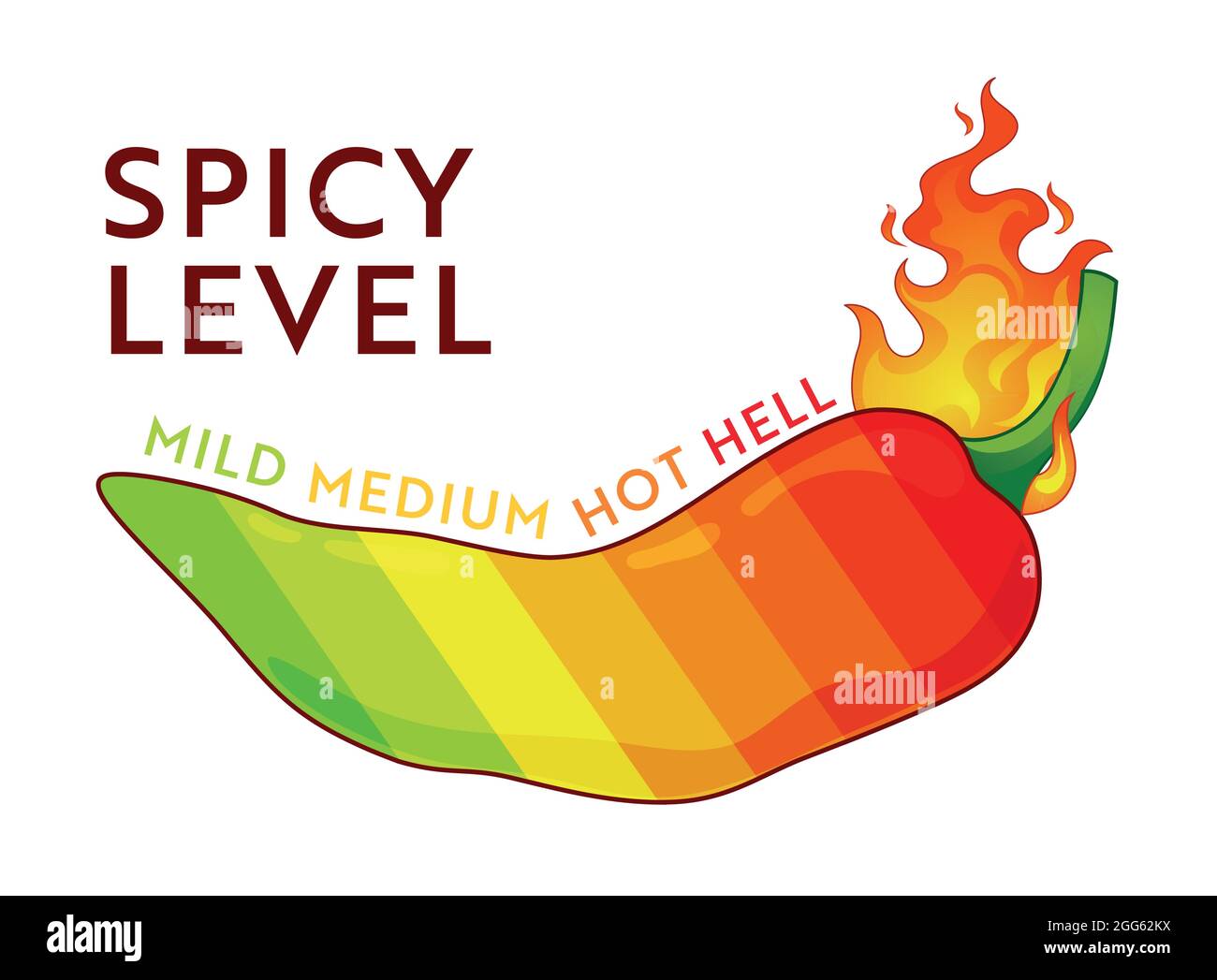 Spice Level Mild Medium Stock Illustrations – 600 Spice Level Mild