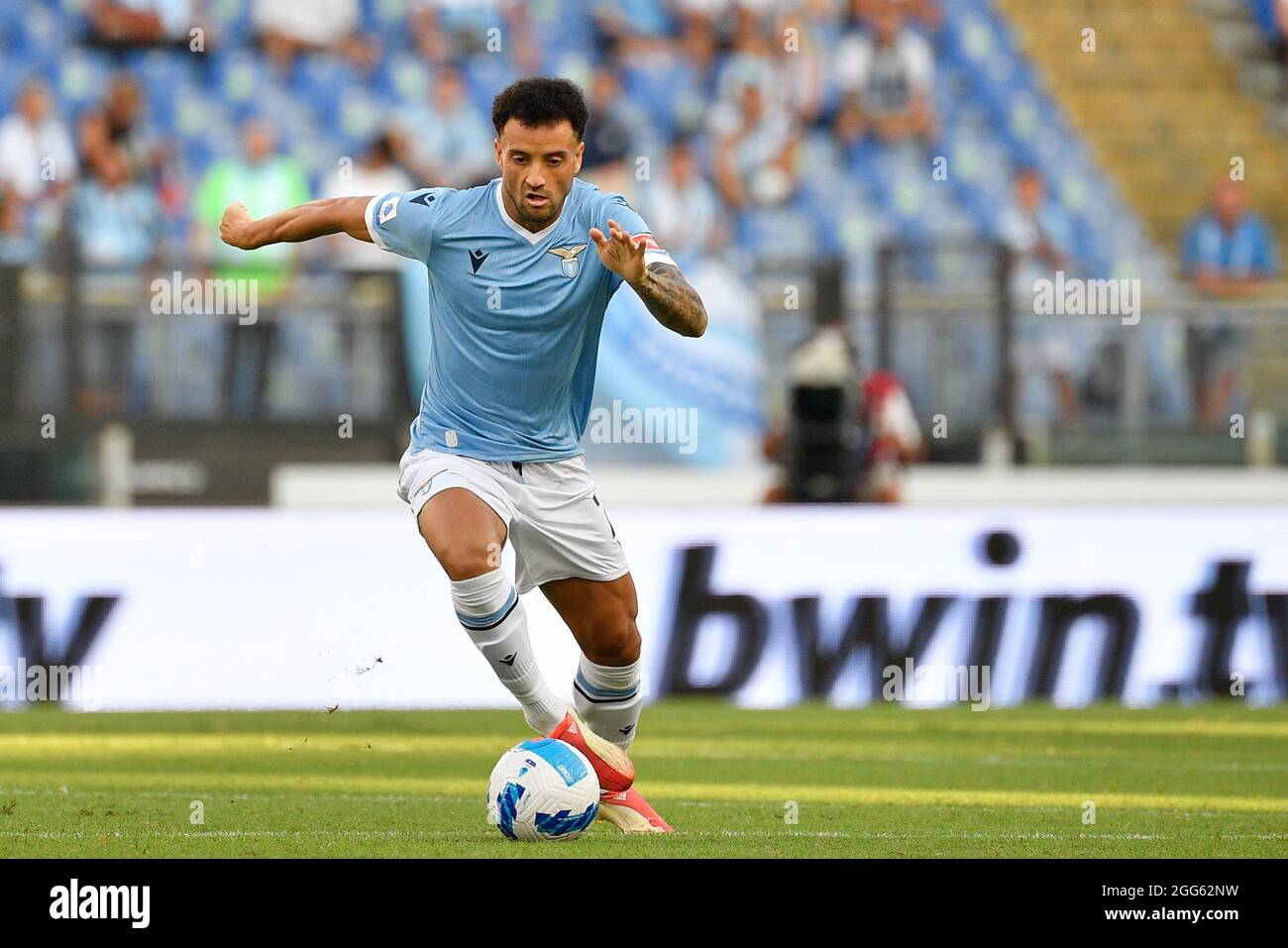 Felipe Anderson of SS Lazio in action during the Italian Football  Championship League A 2021/2022 match between SS Lazio vs Spezia Calcio at  the Olimpic Stadium in Rome Stock Photo - Alamy