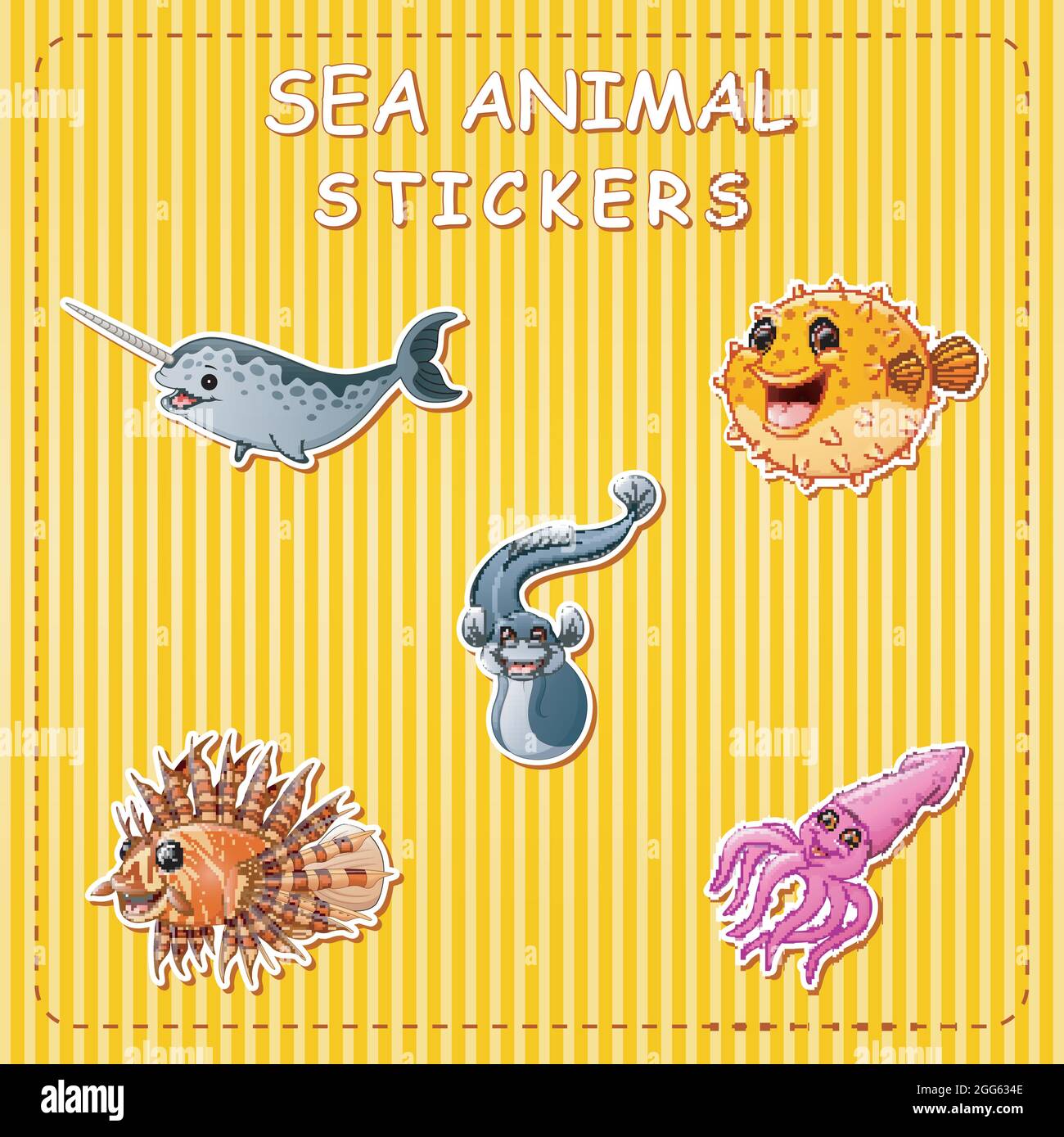 Cartoon sea animals hi-res stock photography and images - Alamy