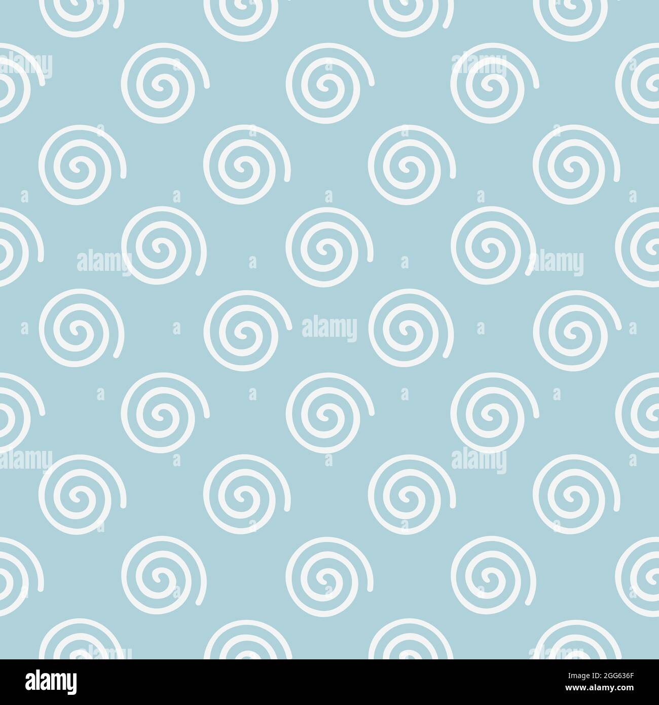 Abstract half drop repeate white spiral mofit seamless pattern background Stock Vector