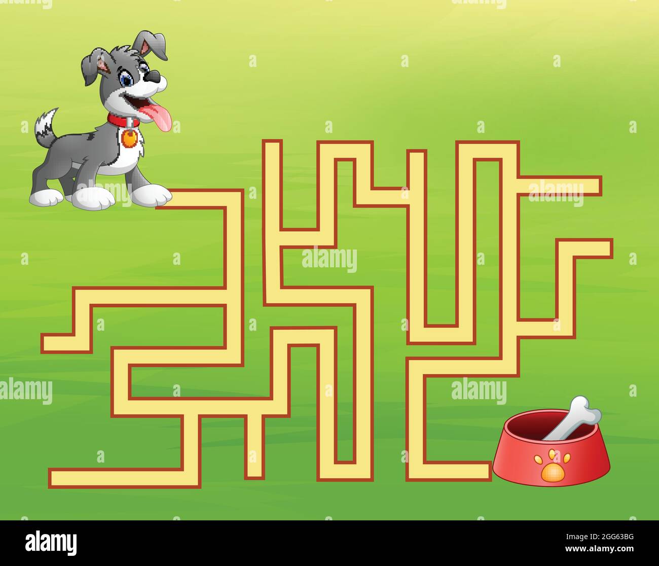 https://c8.alamy.com/comp/2GG63BG/game-dog-maze-find-way-to-the-dog-food-container-2GG63BG.jpg
