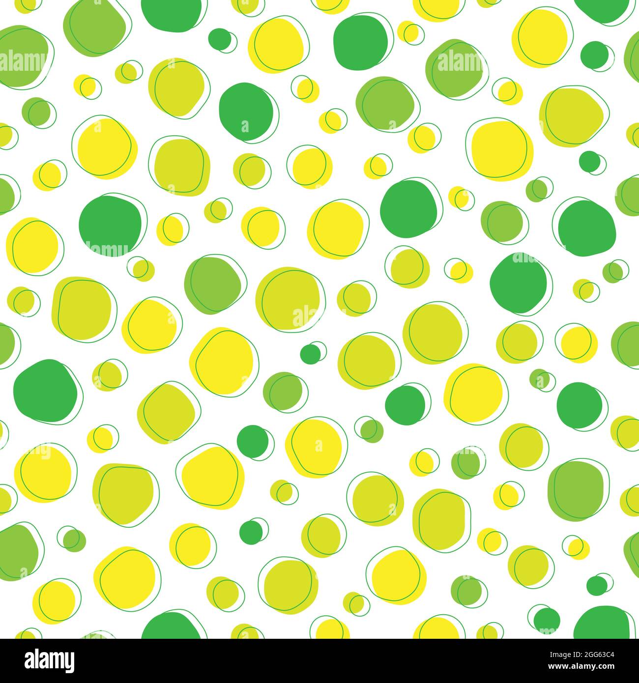 Abstract green dots organic shape seamless pattern background Stock Vector
