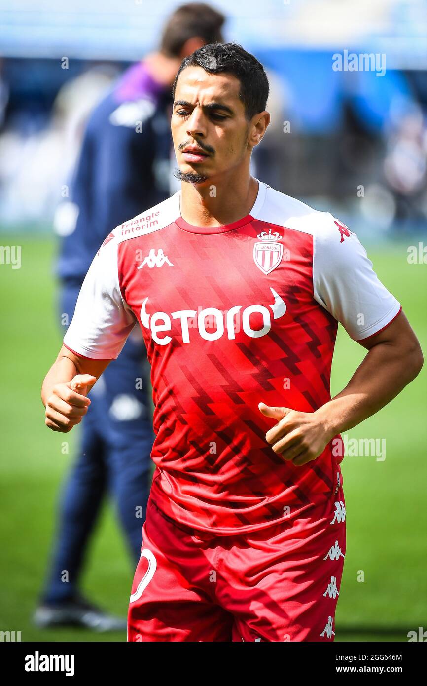 Wissam BEN YEDDER of Monaco during the French championship Ligue 1 football  match between ESTAC Troyes and AS Monaco on August 29, 2021 at Stade de  L'Aube in Troyes, France - Photo
