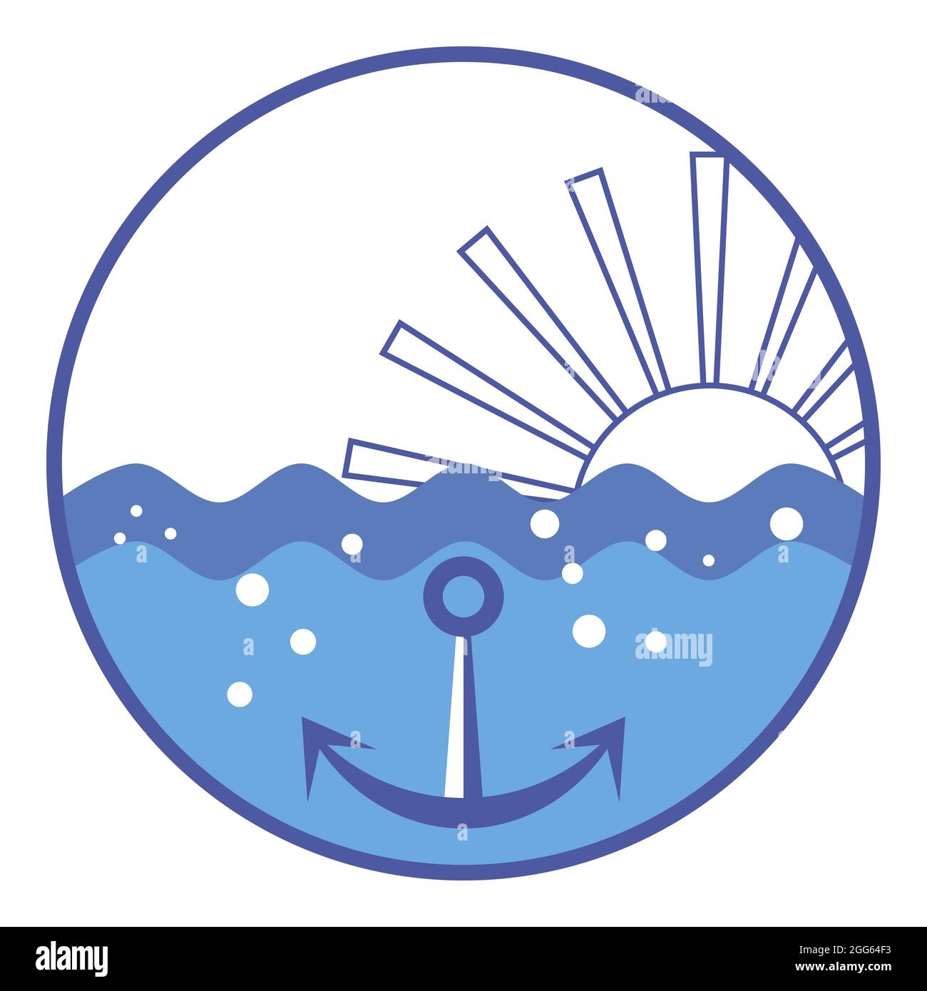 Rising Sun Over Ocean Water Level Sea Waves Sun Anchor Blue Waves And Sunbeams Anchor On Seabed Sea Icon For Prints On T Shirts And Other Uses Stock Vector Image Art Rising Sun Over Ocean Water Level Sea Waves Sun Anchor Blue Waves And Sunbeams Anchor On Seabed Sea Icon For Prints On T Shirts And Other Uses Stock Vector Image Art