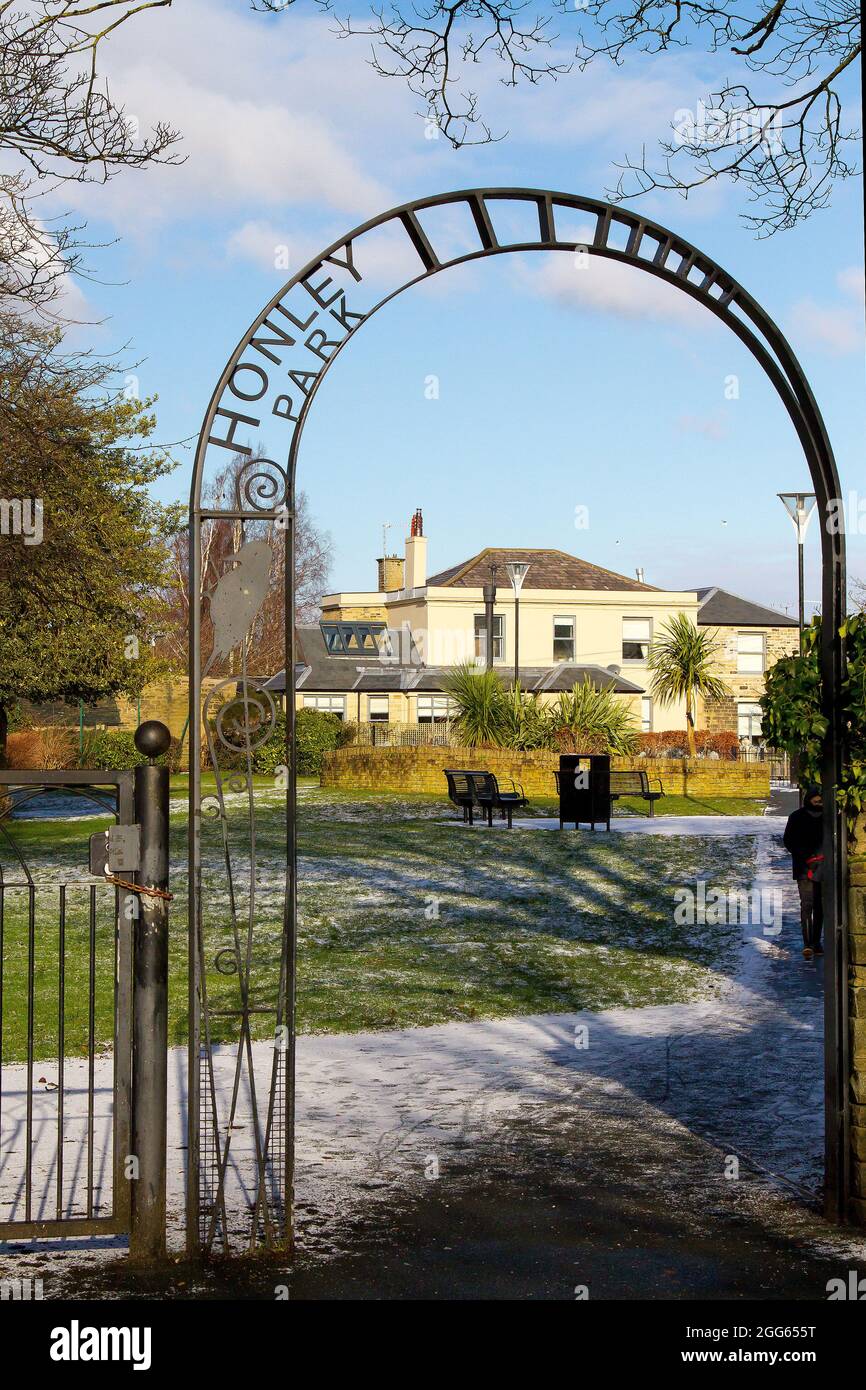 Honley Village Park Stock Photo Alamy