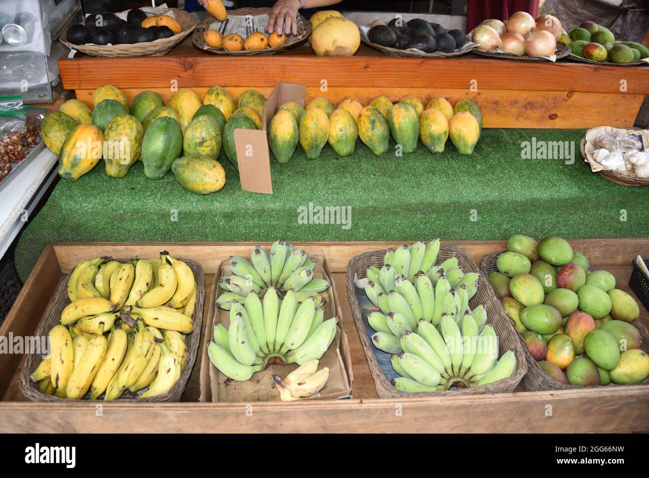 Oahu, HI. U.S.A. 6/4/2021. Kahuku Land Farms, Rick’s Brand and Aunty’s