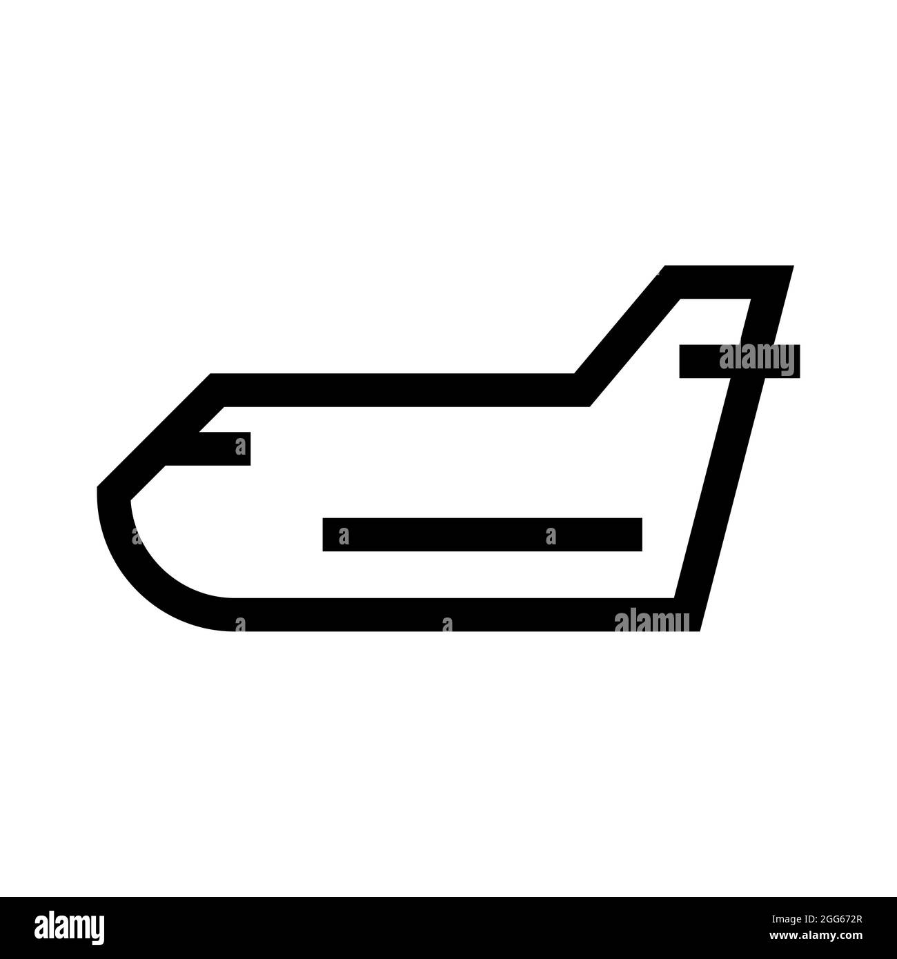 Airplane linear icon isolated on white background. Vector illustration ...