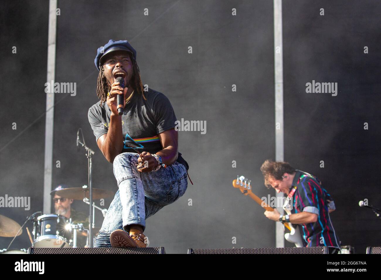 Eric Burton of Black Pumas during the Railbird Music Festival at The Grounds at Keeneland on