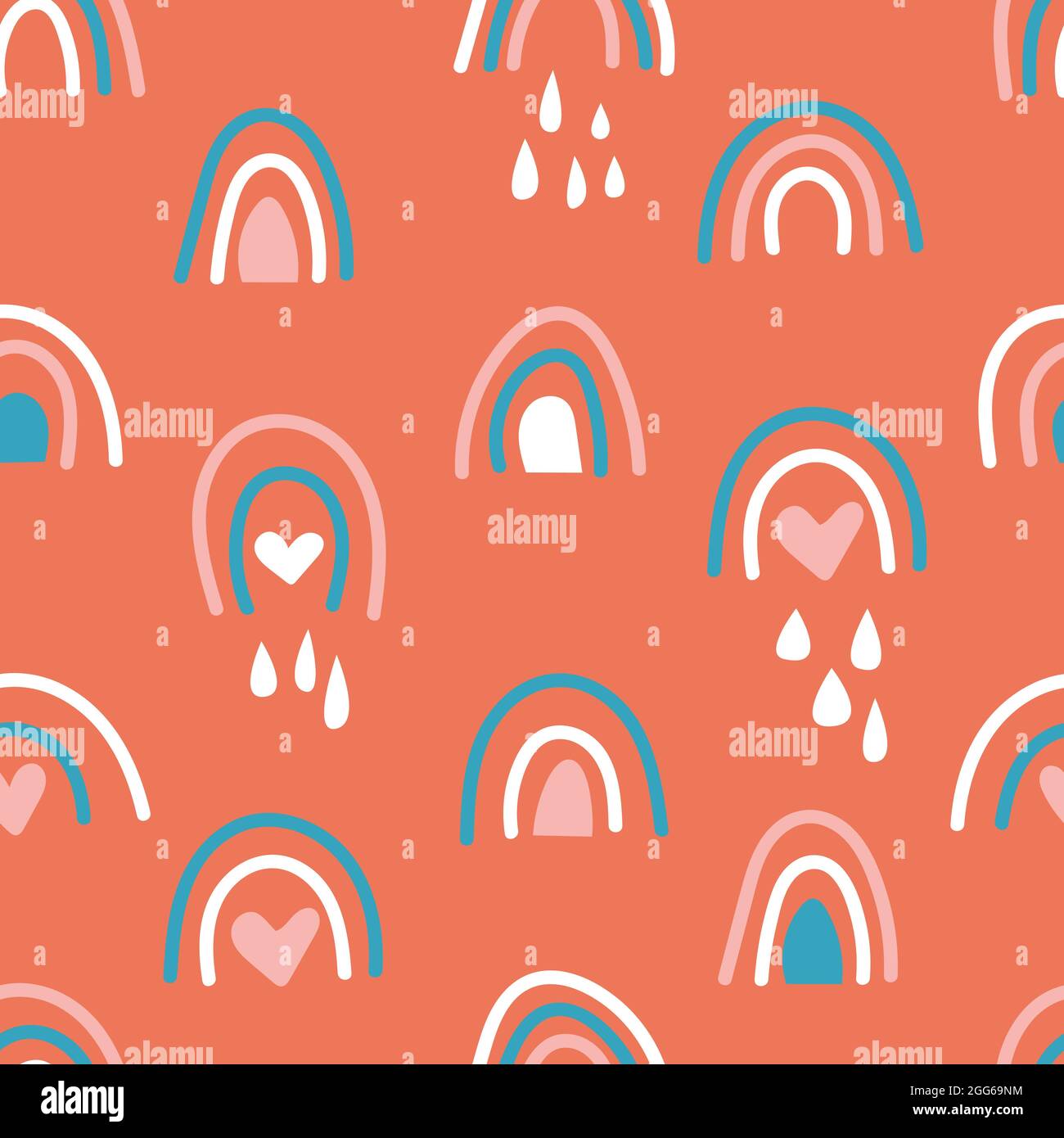 Baby and kids style abstract cute background, retro seamless