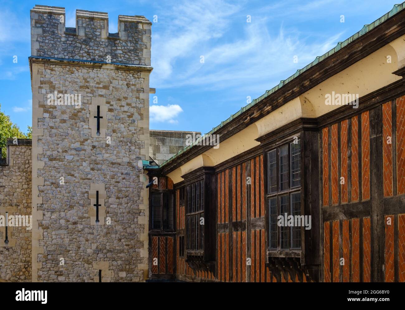 Wakefield Tower, in the famous Tower of London Complex, iconic medieval fortress in London, England. Stock Photo