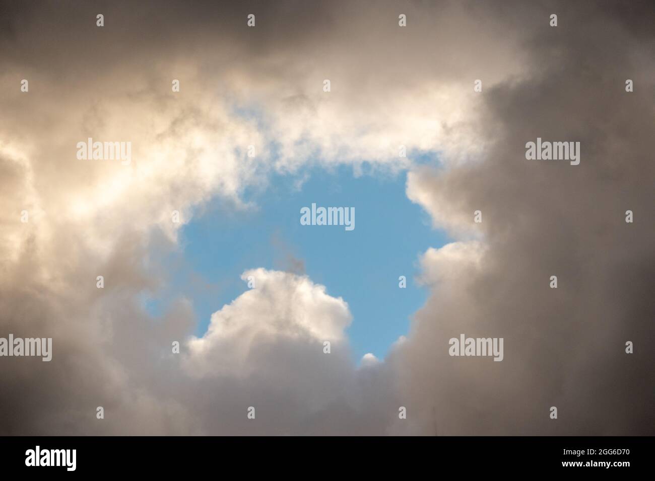 Scenic clouds in the sky. eye on cyclone or storm Epic view. Hope concept. Freedom . High quality photo Stock Photo