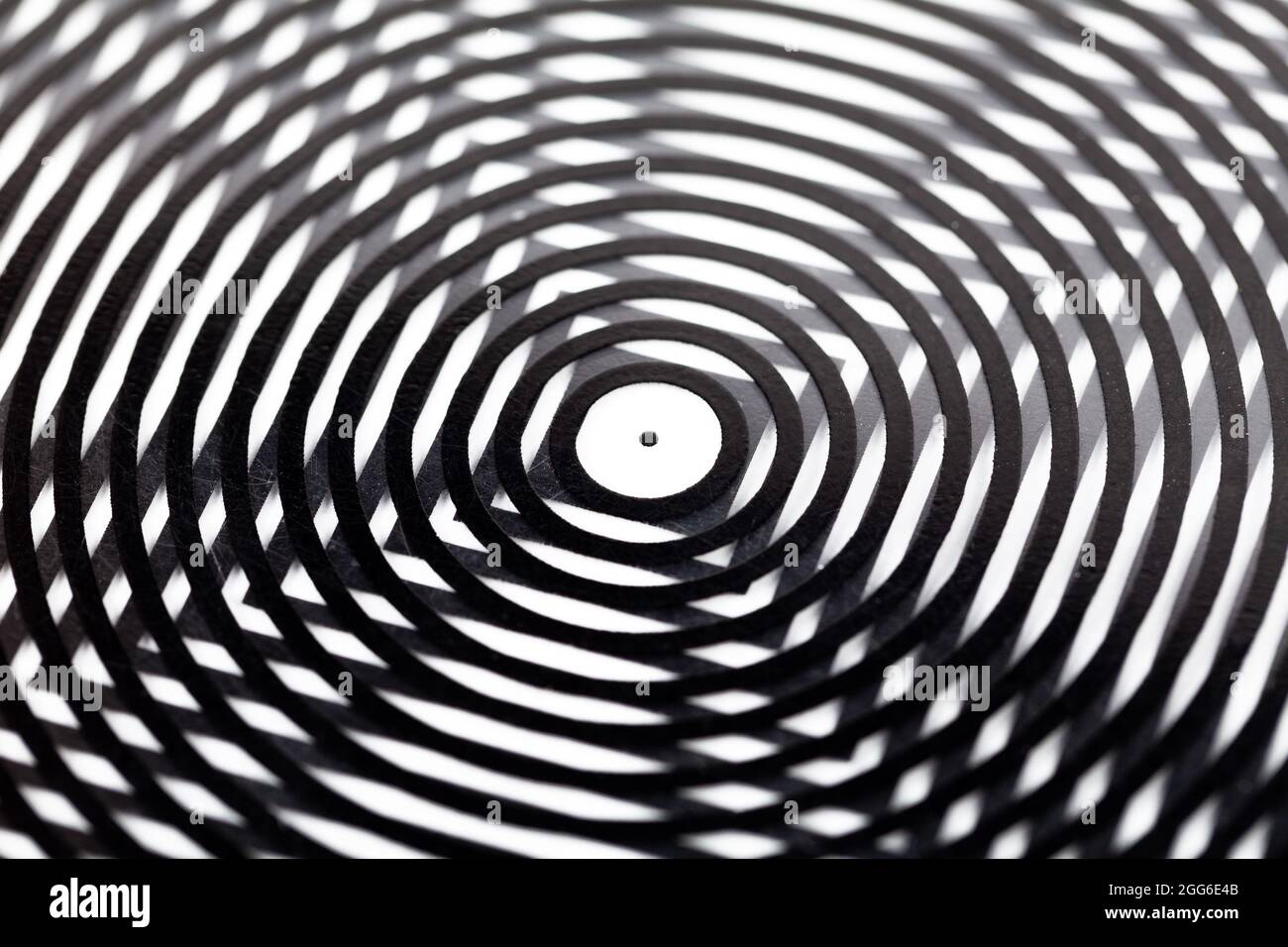 Abstract digital image distortion symbol, moire, distorted image ...