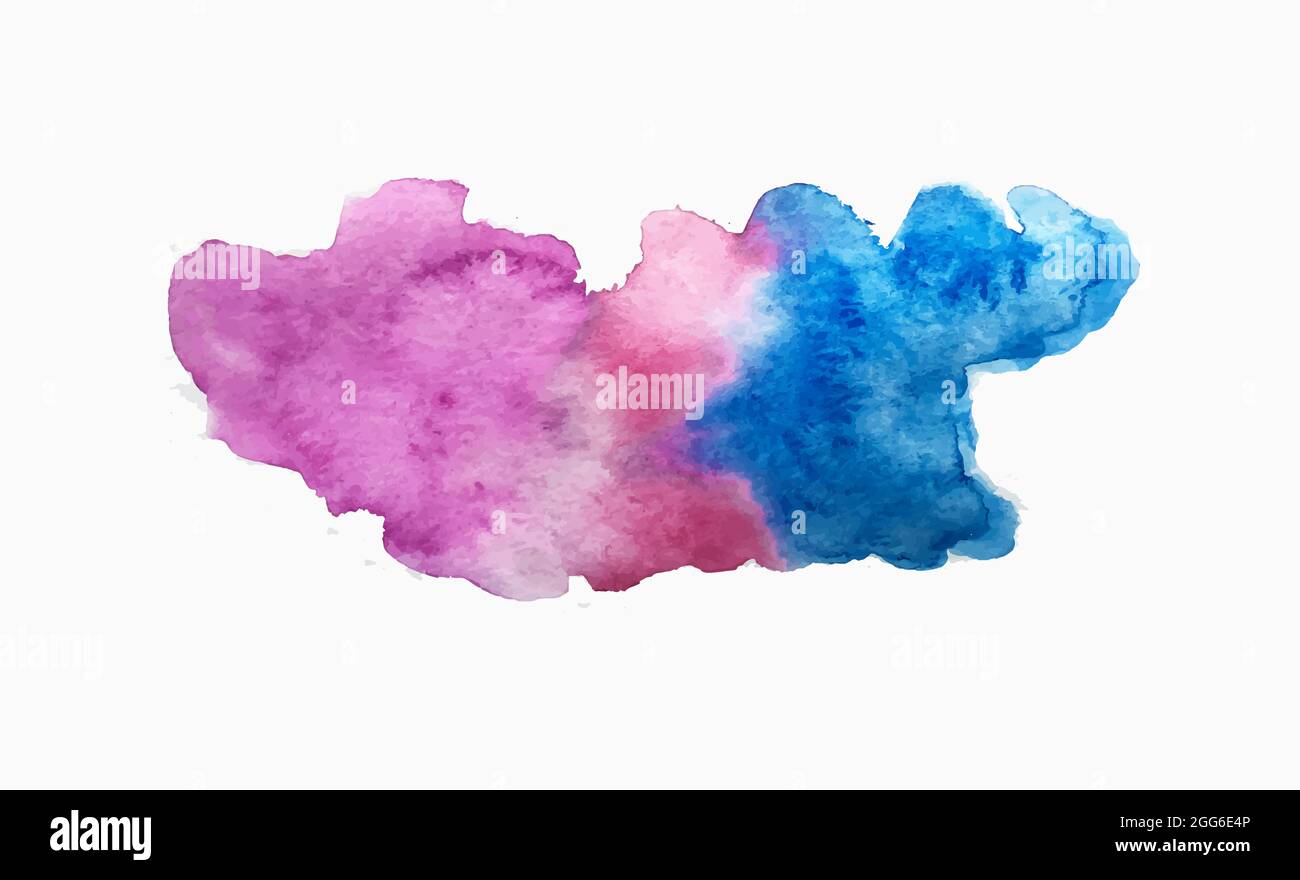 Abstract watercolor splash vector illustration. Watercolor drop. Isolated on white background Stock Vector