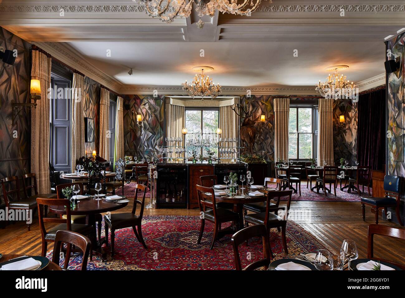 Restaurant. Fife Arms, Braemar, United Kingdom. Architect Moxon, 2019