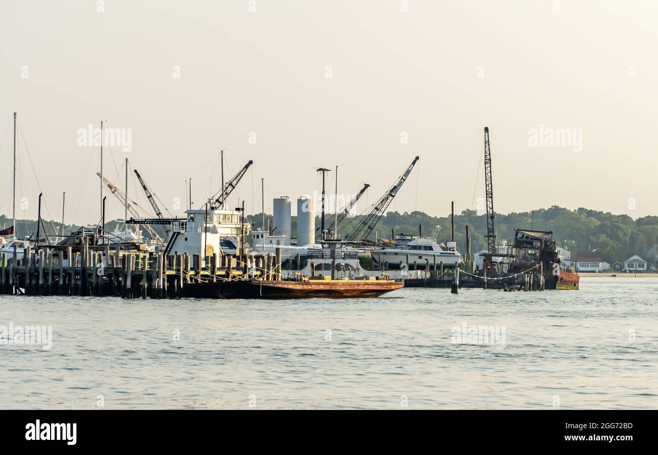 Greenport Village historic seaport, Greenport, NY Stock Photo Alamy