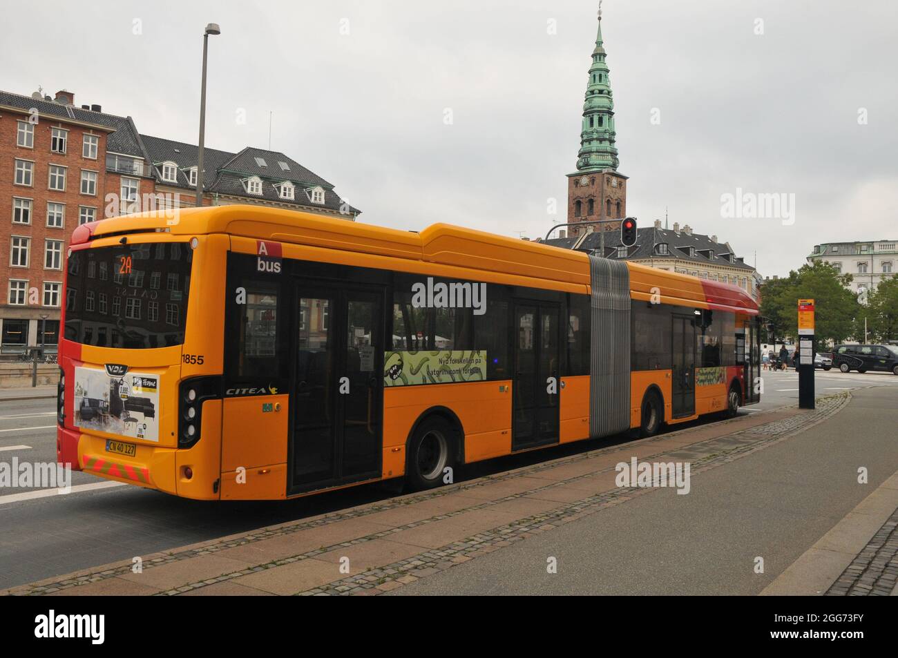 Copenhagen, 29 2021,/Danish public bus transport route 2a in danish capital. (Photo..Francis Dean/Dean Pictures Stock Photo -