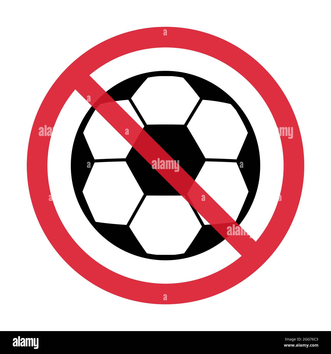 Stop Soccer football ball symbol single goal isolated design