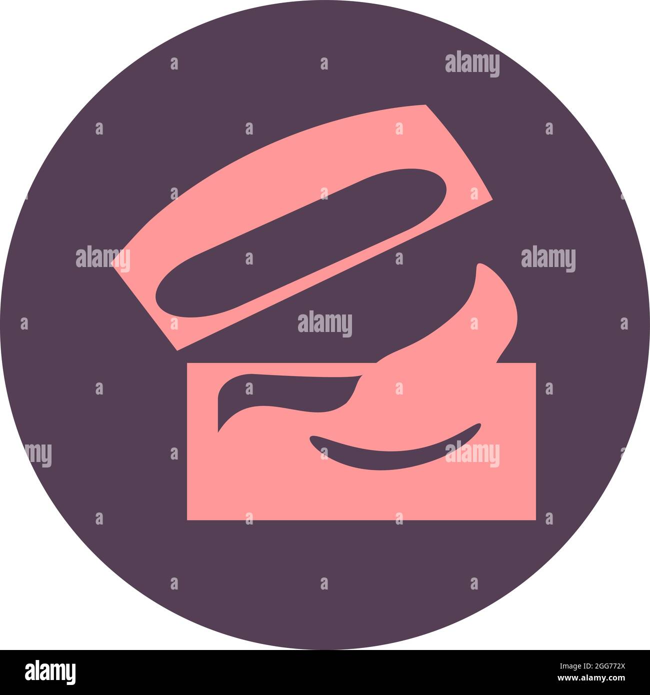 Cream foundation, icon illustration, vector on white background Stock