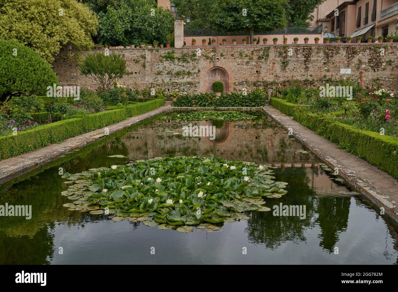 Gardens of the Alhambra in Granada. Spain Stock Photo Alamy