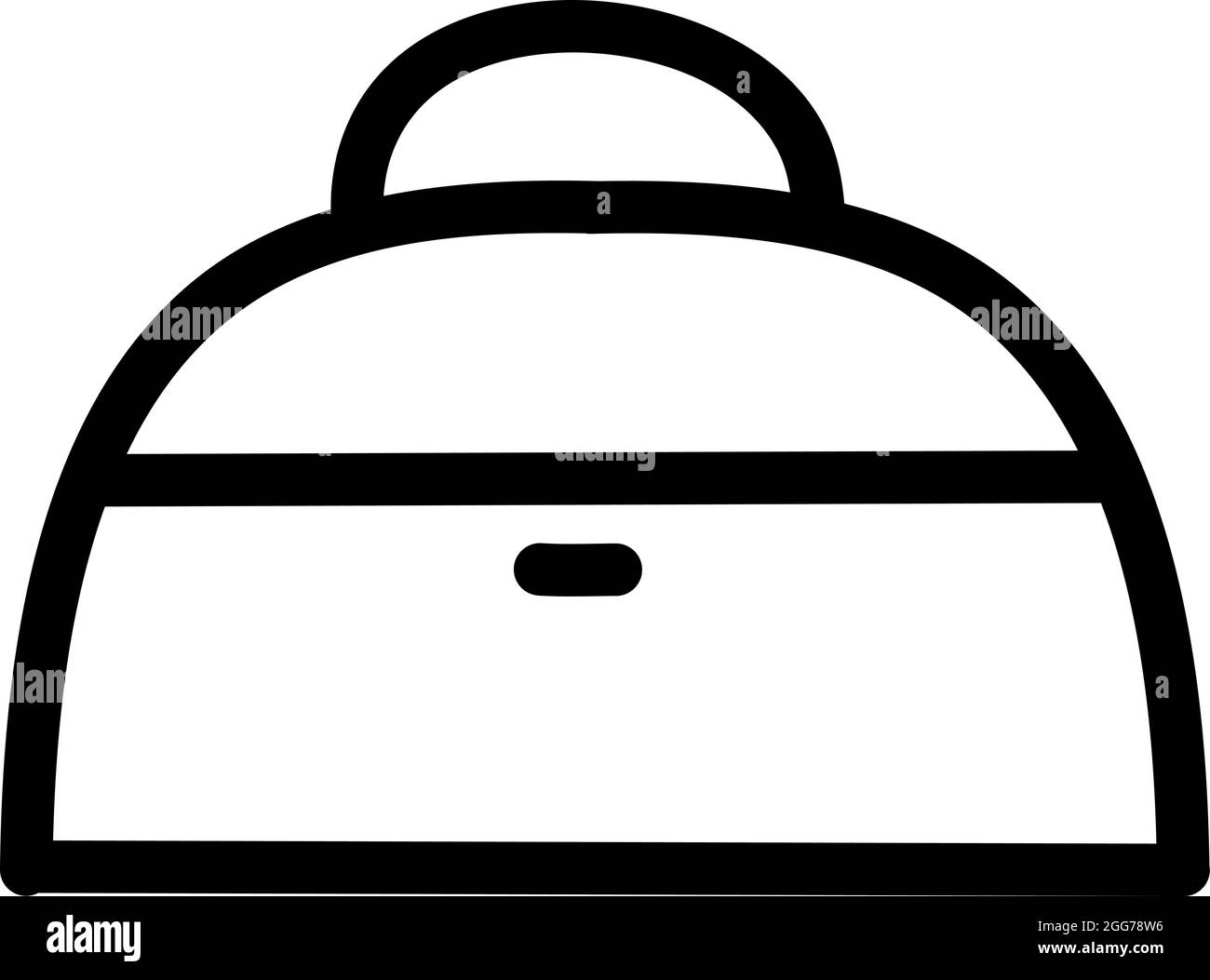 Minimalistic white bag, icon illustration, vector on white background Stock Vector