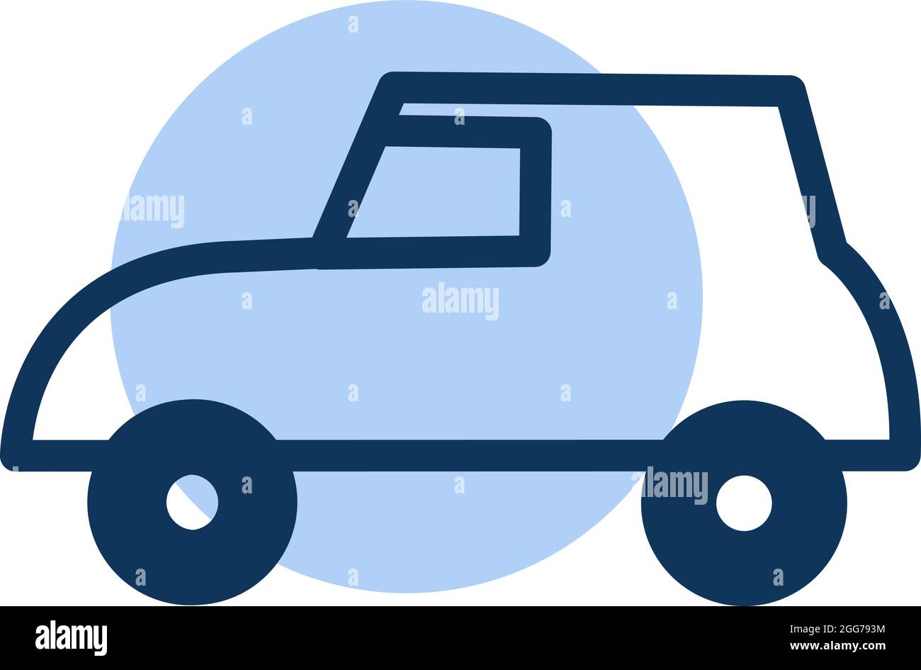 Off road blue car, icon illustration, vector on white background Stock Vector