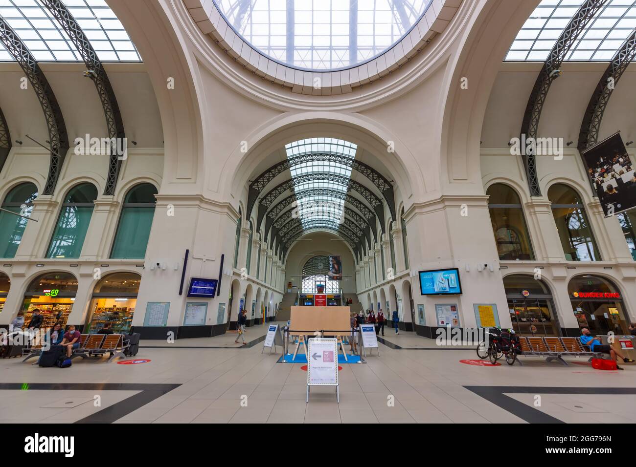 Dresden, Germany August 1, 2021 Dresden main railway station