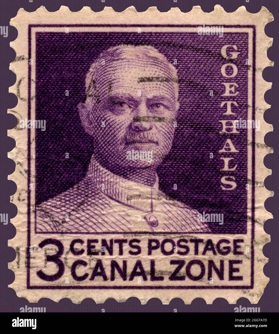 Goethals Canal Zone Postage Stamp. Stock Photo