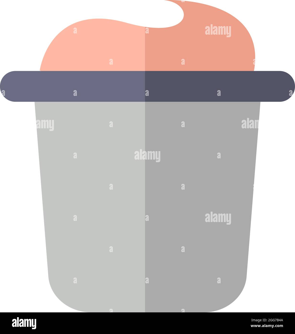 Frozen yogurt, icon illustration, vector on white background Stock Vector