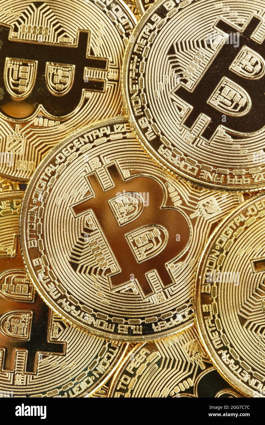 Bitcoin crypto currency paying online pay digital money cryptocurrency  business finances portrait format bit coin Stock Photo - Alamy