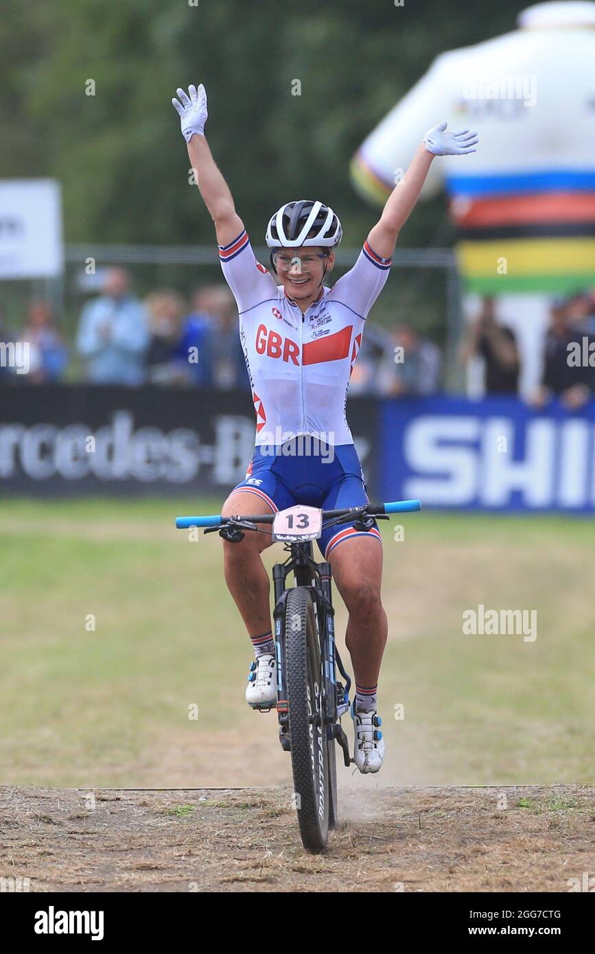 UCI 2021 Mountain Bike Cross Country World Championships in Commezzadura on August 28 2021. Women Olympic Evie Richards GBR Photo by Pierre Teyssot ESPA Cal Sport Media Sipa USA Stock Photo Alamy