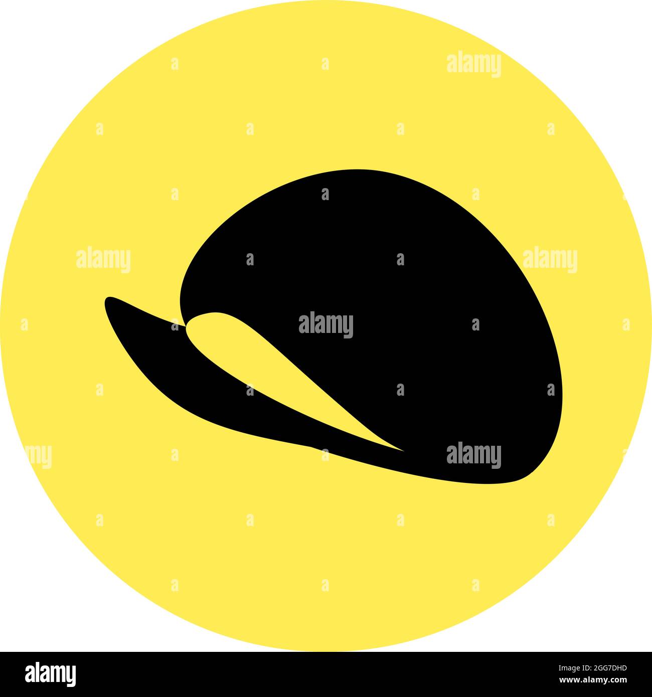 Simple hat, icon illustration, vector on white background Stock Vector ...