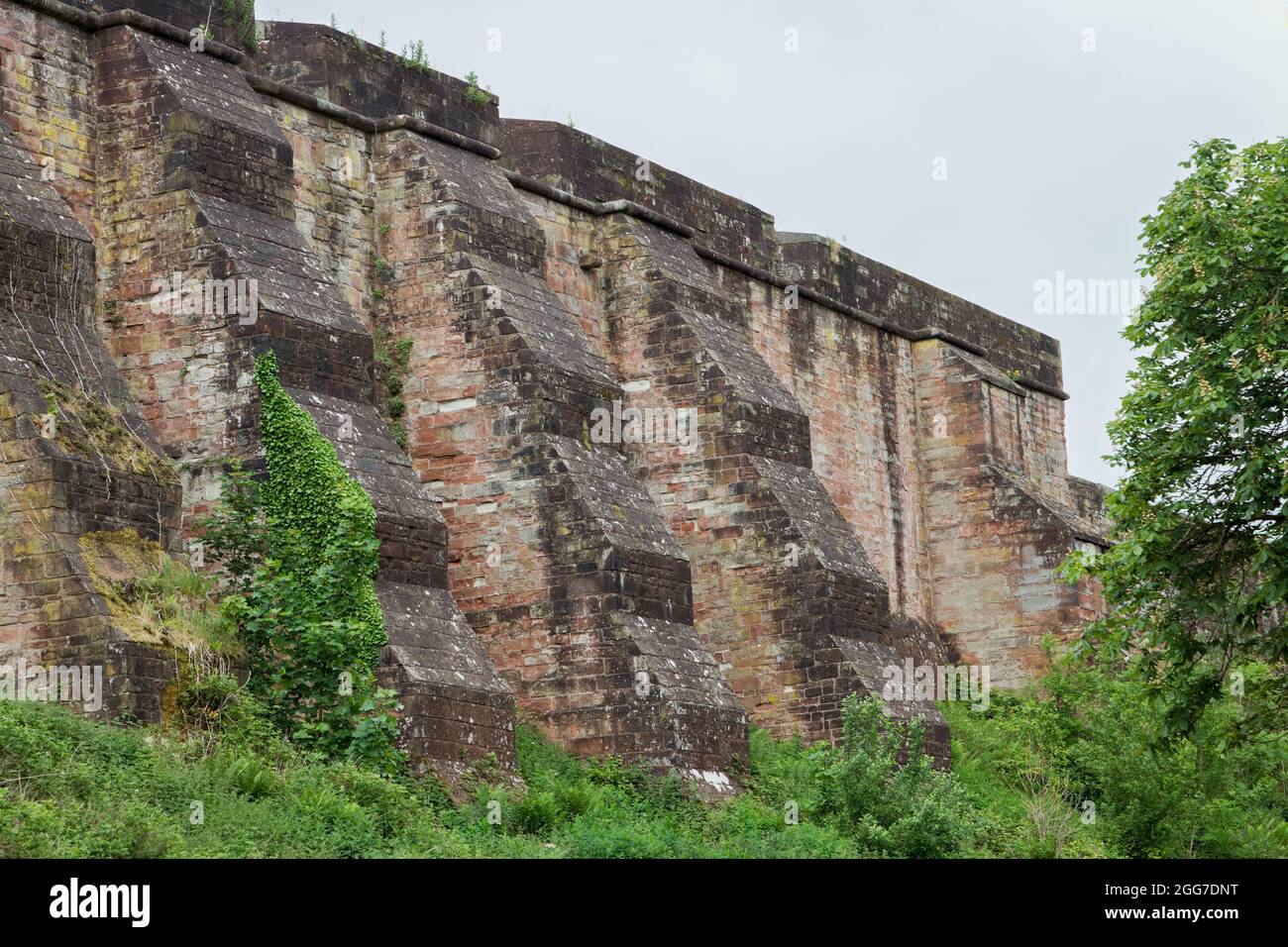 The walls of Carlisle Castle in the city of Carlisle in north Cumbria Stock Photo