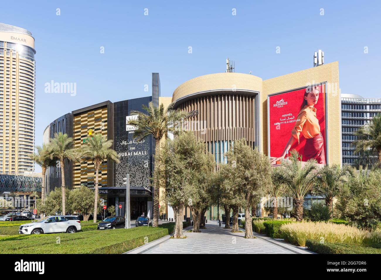 Dubai, United Arab Emirates - May 27, 2021: Dubai Mall Luxury Shopping Center in Dubai, United Arab Emirates. Stock Photo