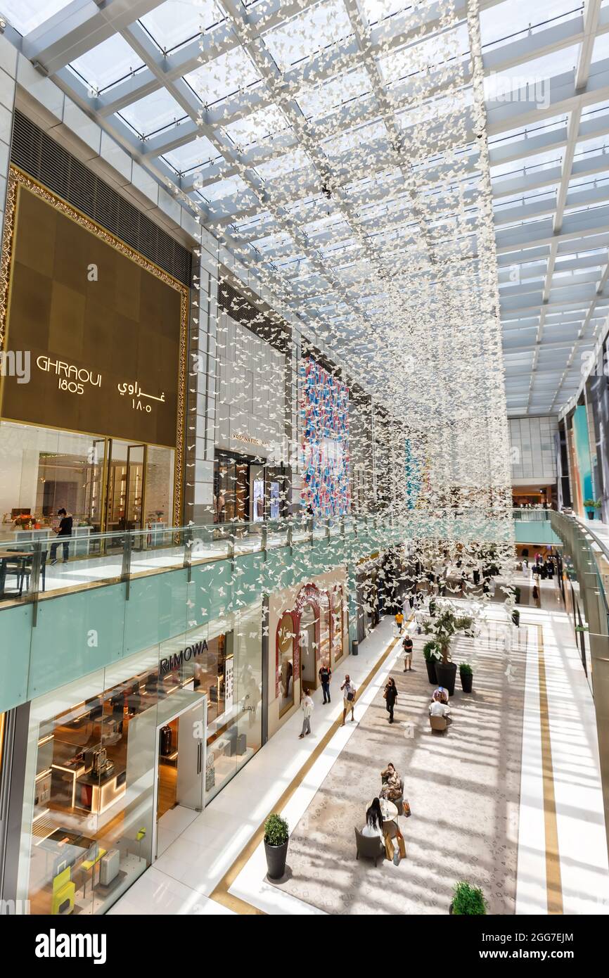 Dubai, United Arab Emirates - May 27, 2021: Dubai Mall Fashion Avenue  Luxury Shopping Center portrait format in Dubai, United Arab Emirates Stock  Photo - Alamy