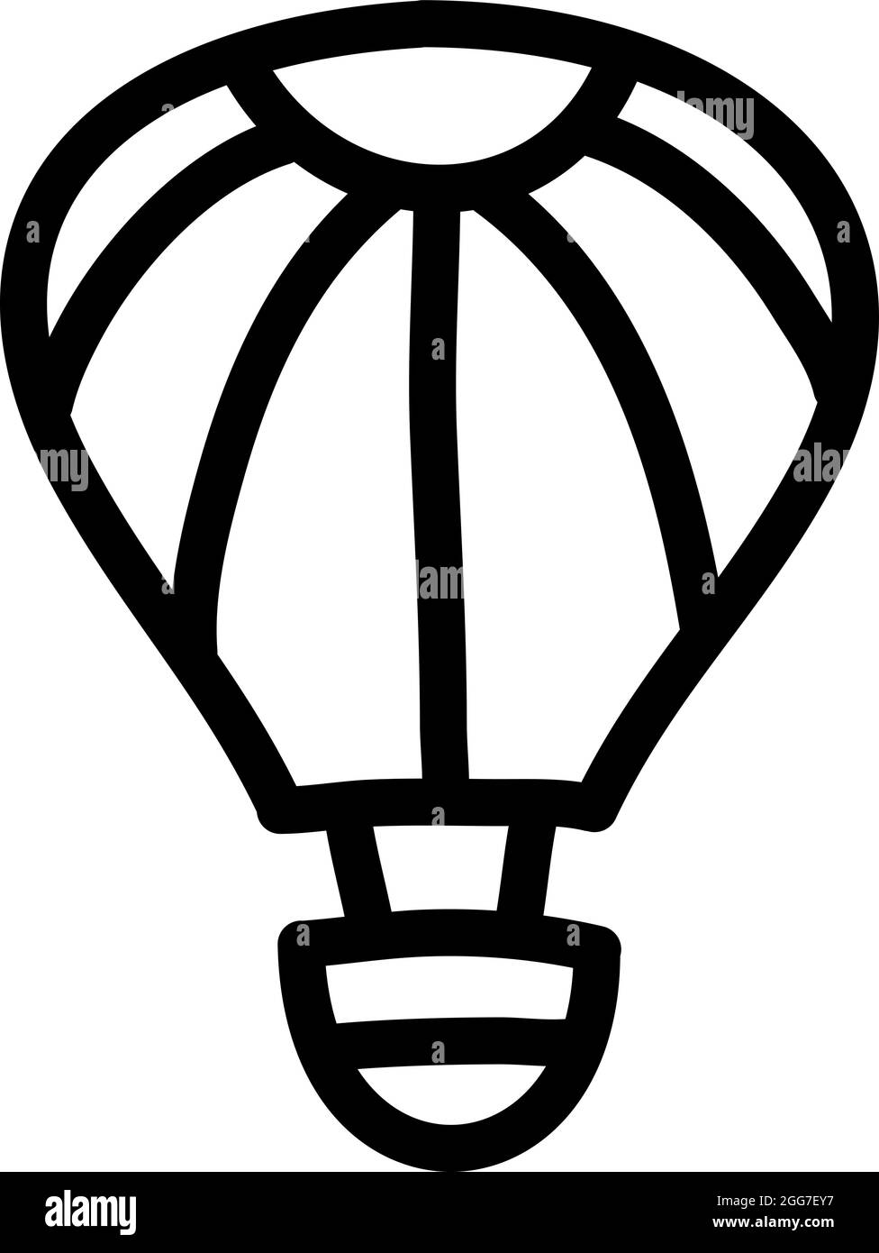 Air balloon, icon illustration, vector on white background Stock Vector ...